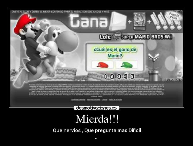 Mierda!!! - Que nervios , Que pregunta mas Dificil
...