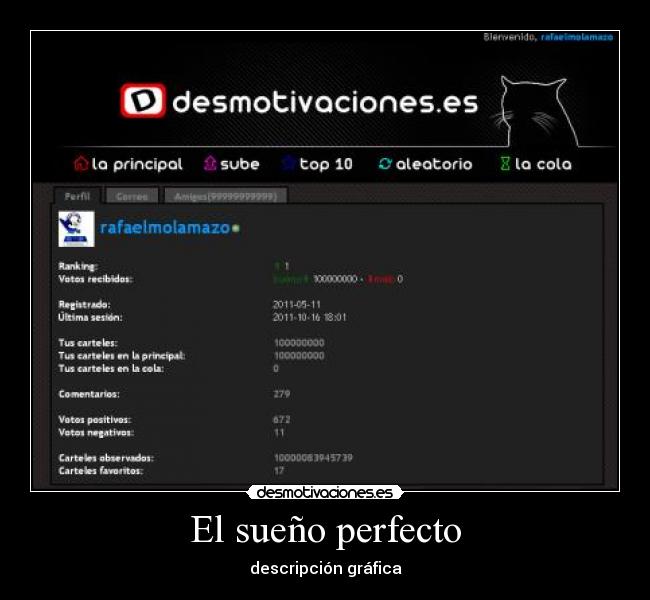 El sueño perfecto - descripción gráfica