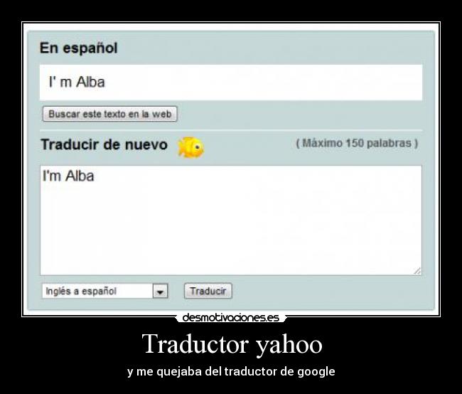 Traductor yahoo -