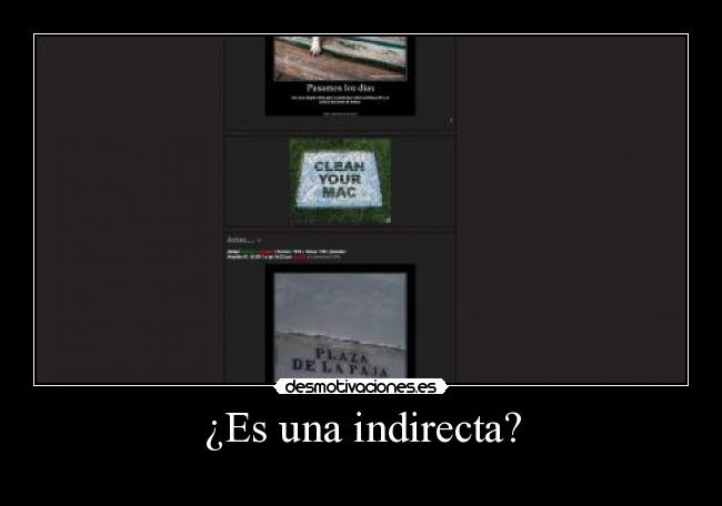 ¿Es una indirecta? - 