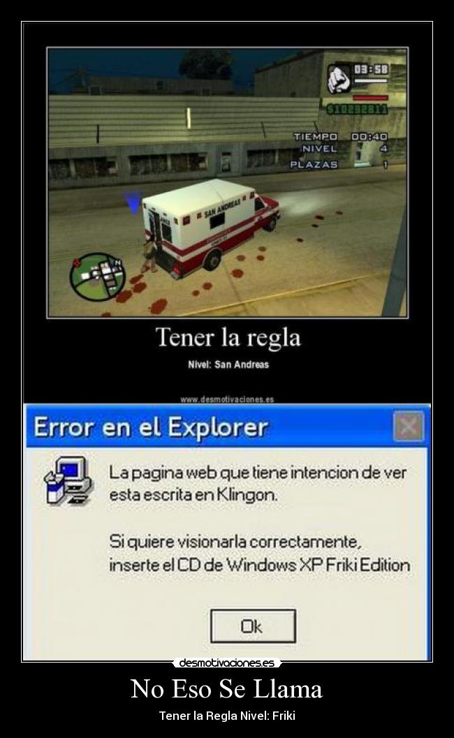 No Eso Se Llama - Tener la Regla Nivel: Friki