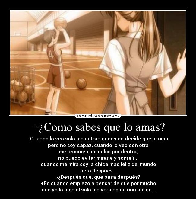 +¿Como sabes que lo amas? -