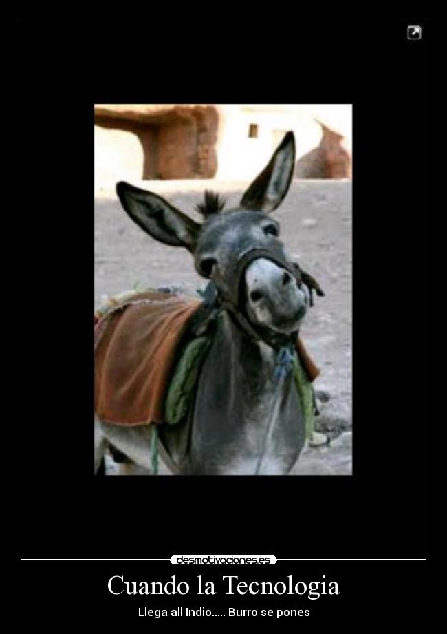 Cuando la Tecnologia - Llega all Indio..... Burro se pones