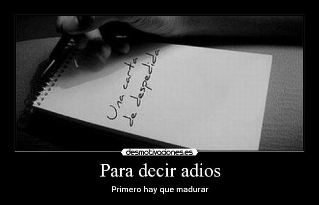 Para decir adios -