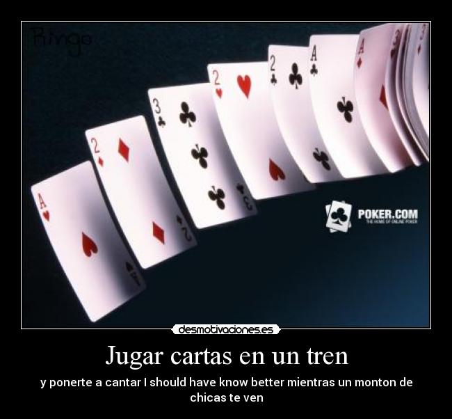 Jugar cartas en un tren - 