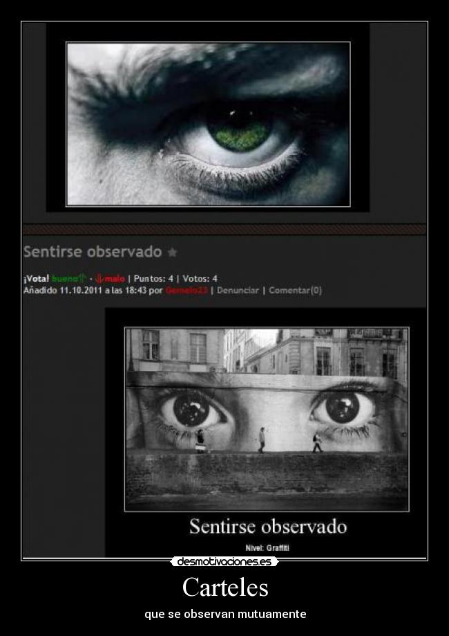 Carteles - que se observan mutuamente