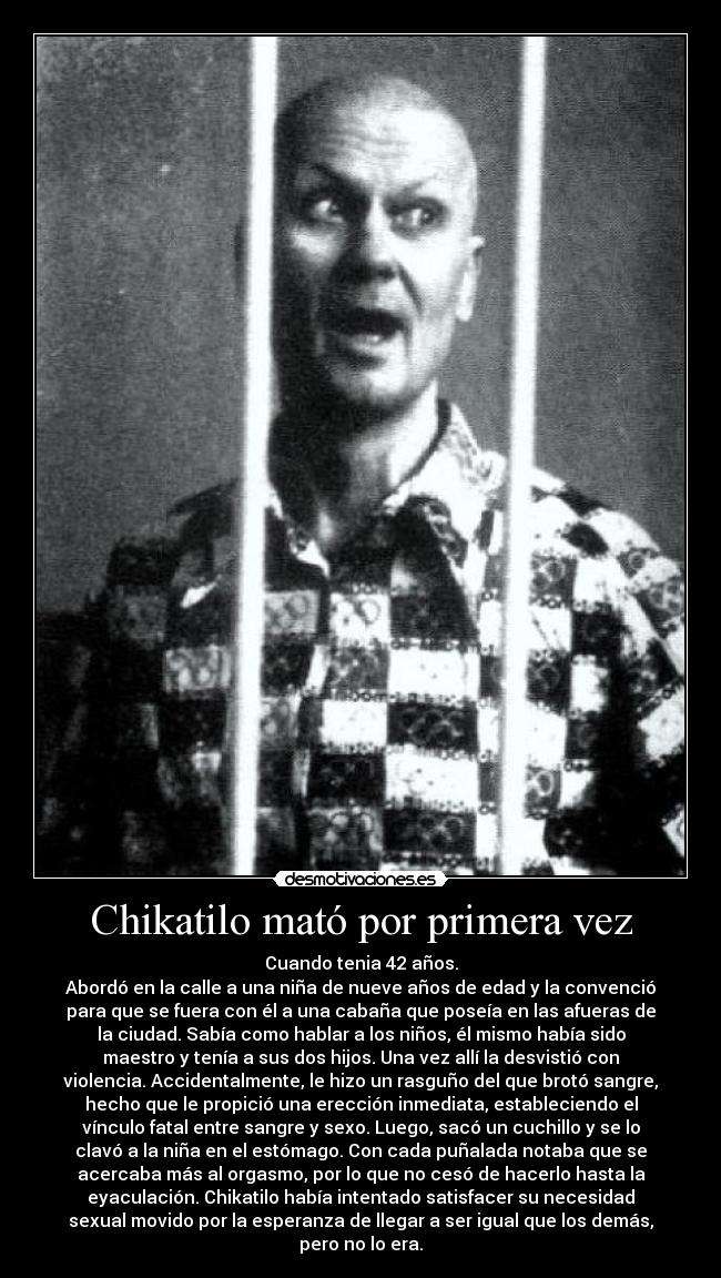 Chikatilo mató por primera vez -