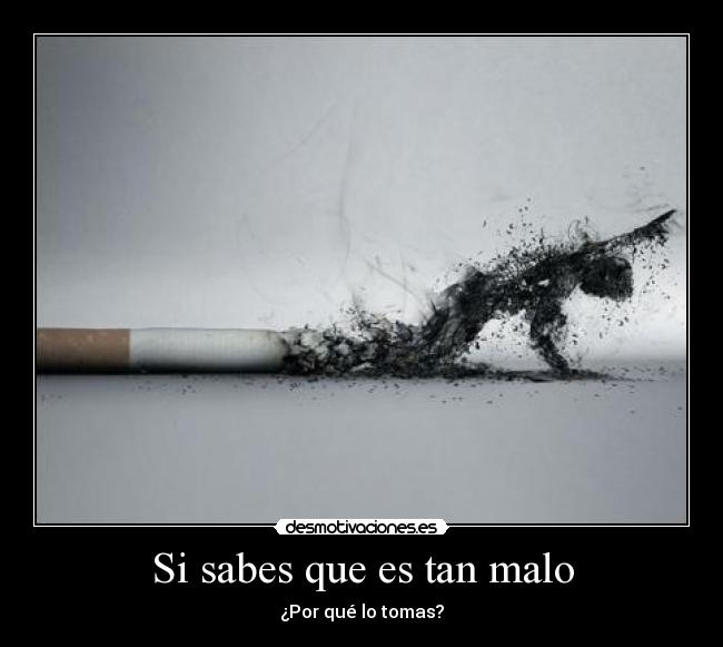 Si sabes que es tan malo - ¿Por qué lo tomas?