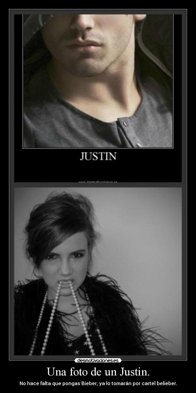 Una foto de un Justin. - 