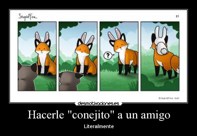 Hacerle conejito a un amigo -