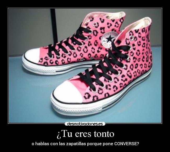 ¿Tu eres tonto - o hablas con las zapatillas porque pone CONVERSE?