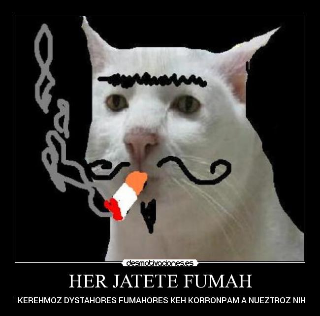 HER JATETE FUMAH - NOH KEREHMOZ DYSTAHORES FUMAHORES KEH KORRONPAM A NUEZTROZ NIHÑOZ