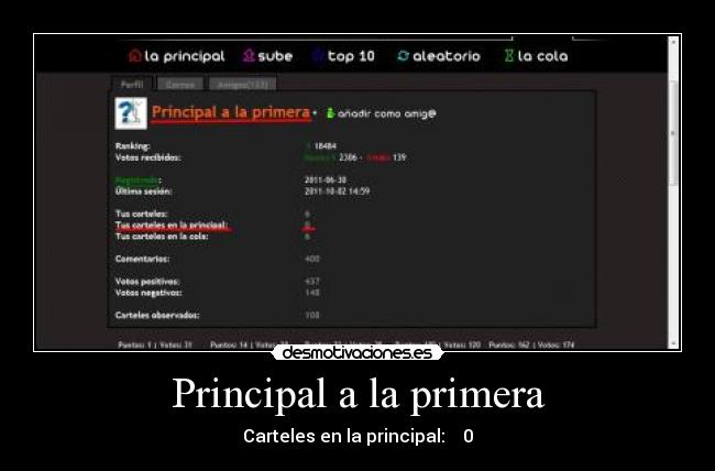 Principal a la primera -
