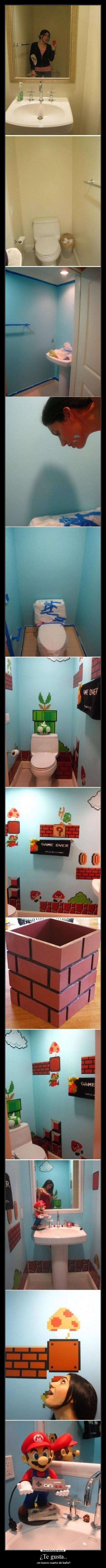 ¿Te gusta.. - ..mi nuevo cuarto de baño?