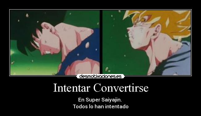 Intentar Convertirse - En Super Saiyajin. 
Todos lo han intentado