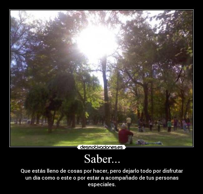 Saber... -