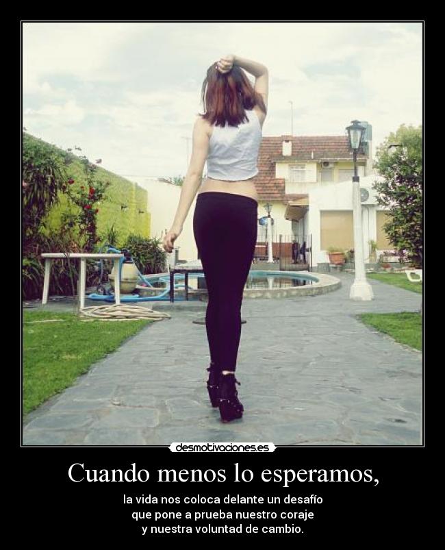 Cuando menos lo esperamos, - 