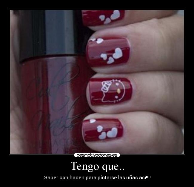 Tengo que.. - Saber con hacen para pintarse las uñas así!!!!