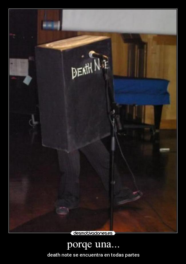 porqe una... - death note se encuentra en todas partes