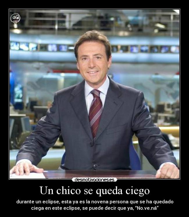 Un chico se queda ciego -