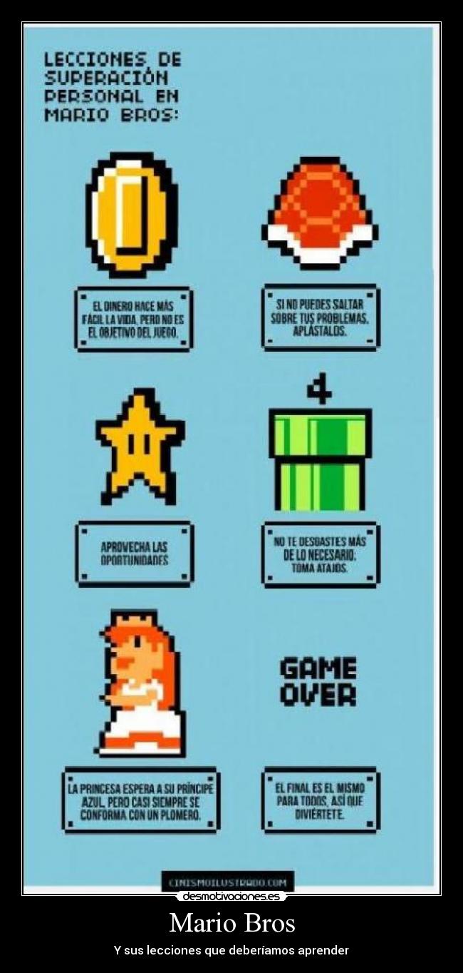 Mario Bros - Y sus lecciones que deberíamos aprender