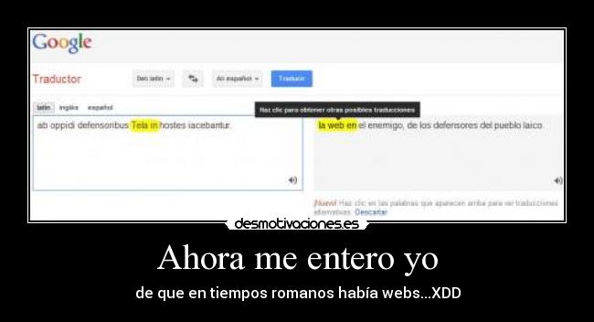 Ahora me entero yo - de que en tiempos romanos había webs...XDD