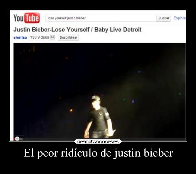 El peor ridículo de justin bieber - 