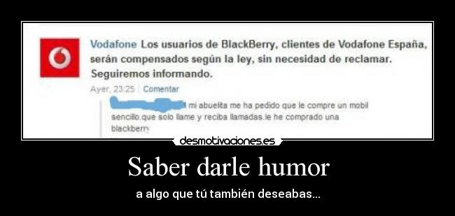 Saber darle humor - 