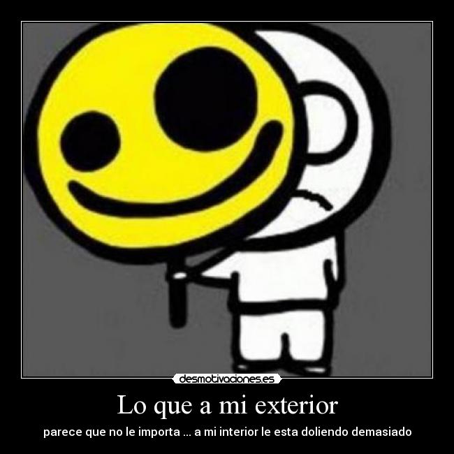 Lo que a mi exterior -
