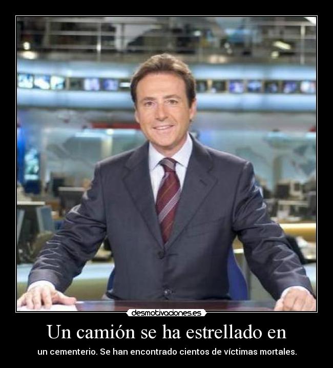 Un camión se ha estrellado en - un cementerio. Se han encontrado cientos de víctimas mortales.