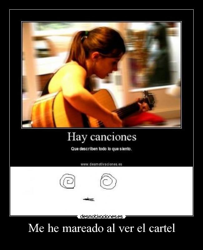 Me he mareado al ver el cartel -