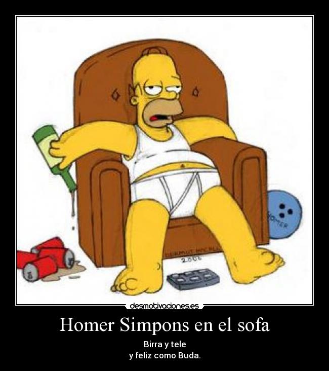 Homer Simpons en el sofa - 