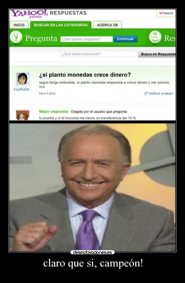 claro que si, campeón! -