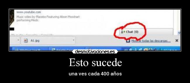 Esto sucede - una ves cada 400 años