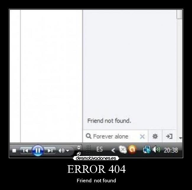 ERROR 404 - Friend not found