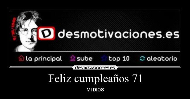 Feliz cumpleaños 71 - 