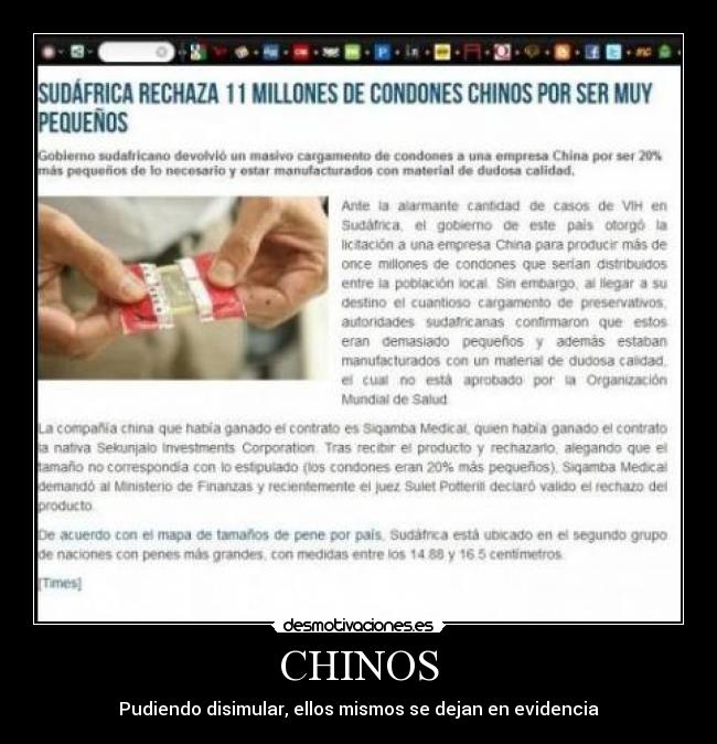 CHINOS - Pudiendo disimular, ellos mismos se dejan en evidencia