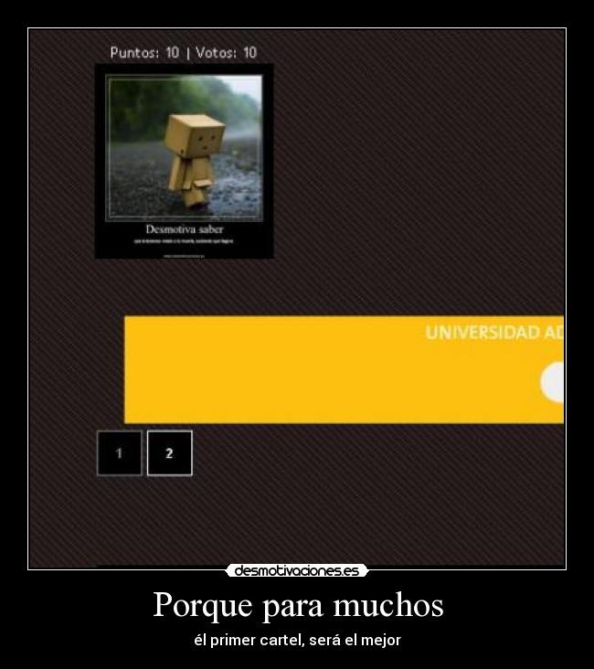 Porque para muchos -