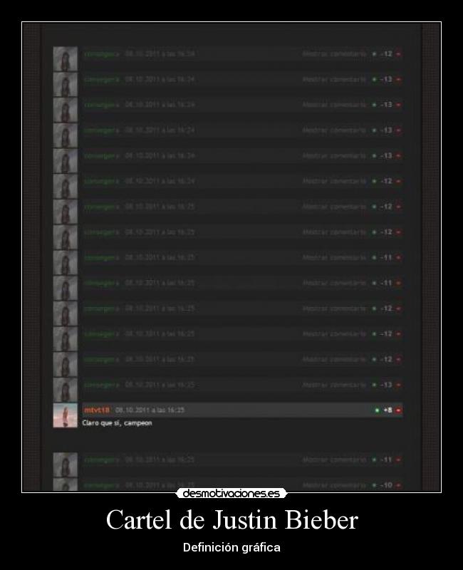Cartel de Justin Bieber - Definición gráfica
