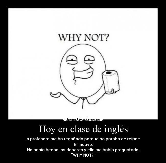Hoy en clase de inglés -