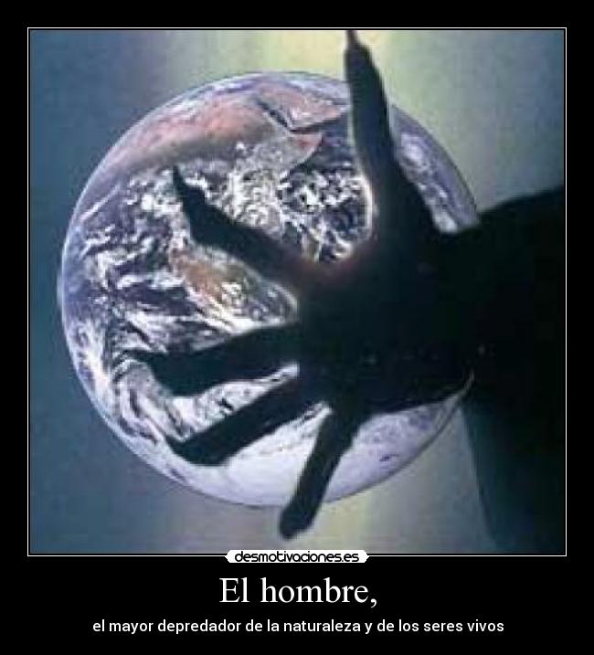 El hombre, - el mayor depredador de la naturaleza y de los seres vivos