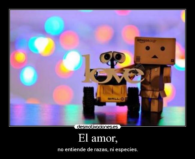 El amor, - no entiende de razas, ni especies.