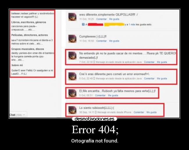 Error 404; - Ortografía not found.