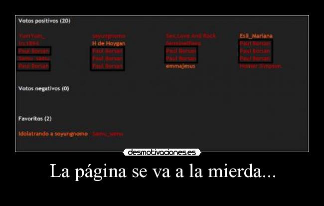 La página se va a la mierda... - 