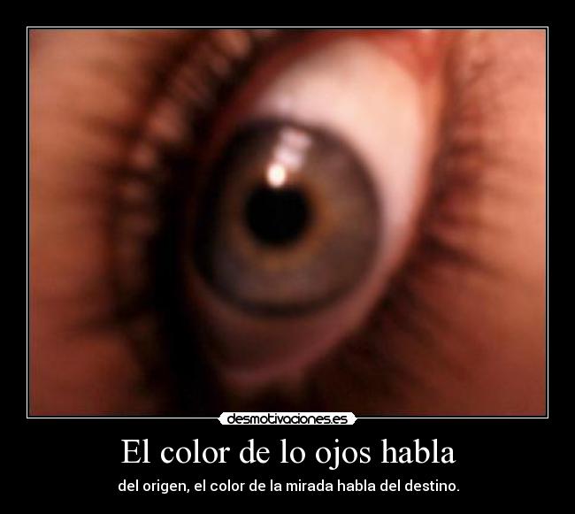 El color de lo ojos habla - 
