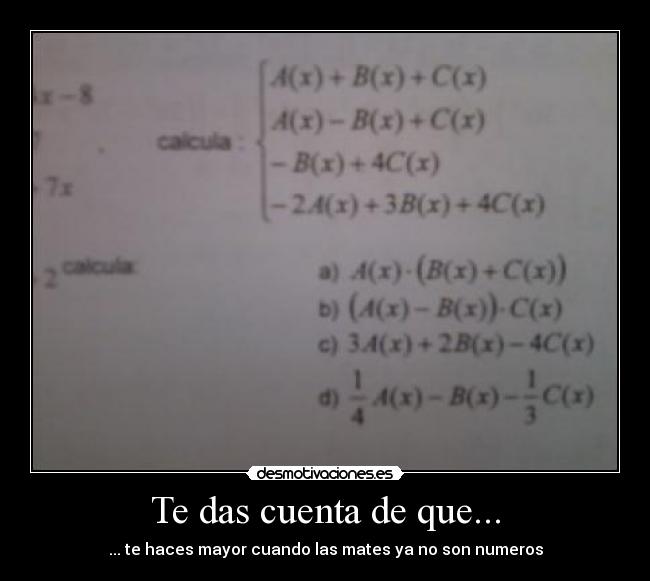 Te das cuenta de que... - 