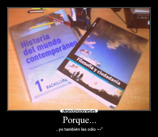 Porque... - ...yo también las odio ¬¬