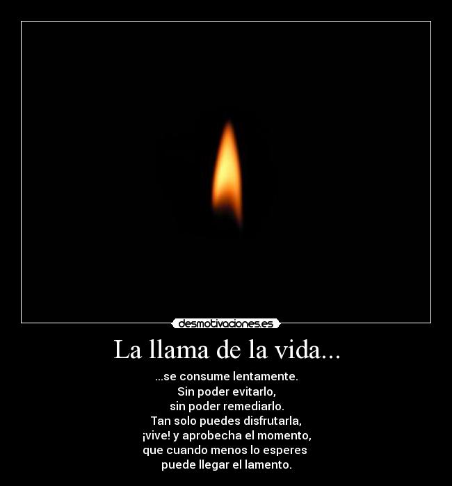 La llama de la vida... -