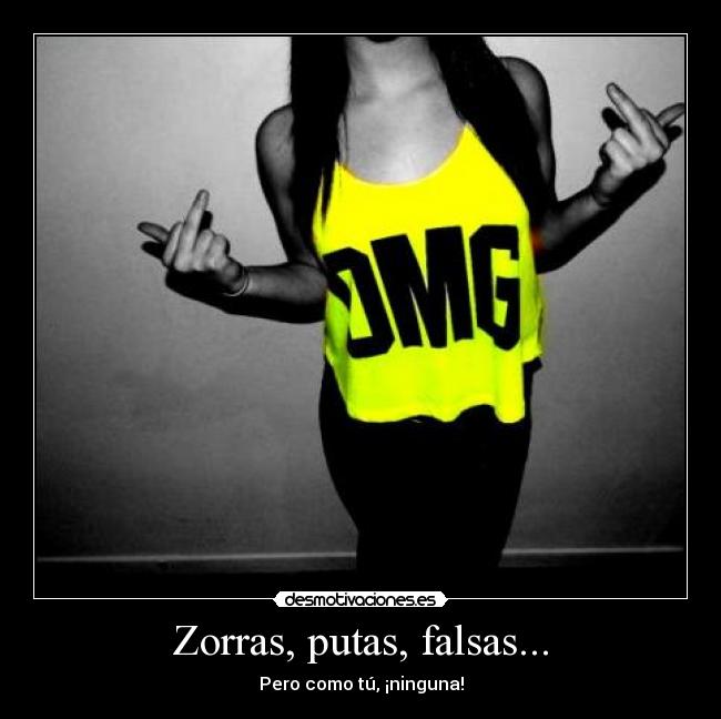 Zorras, putas, falsas... -