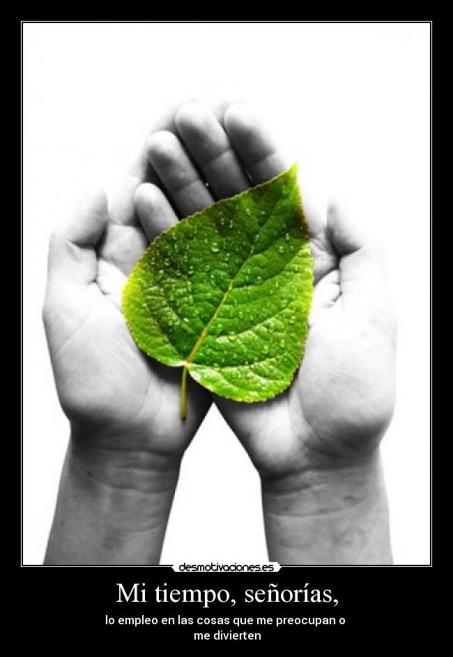 Mi tiempo, señorías, -